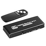 High Definition Multimedia Interface Video Switcher - Switcher 4K@120Hz mit Fernbedienung - Low Latency Plug and Play Adapter für Audio Video System Spielkonsole