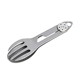 Titan -Spork - Camping Utensil | Leichtes Camping-Gabellöffel, 3-in-1-Falten, rotierendes Design mit Flaschenöffner für Außenwanderungen, und Rucksackungen