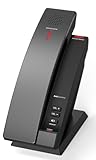 Snom HD101 Hospitality DECT-Telefon Schnurlos mit Anrufbeantworter - Bakterienfreie Gehäuse, Optische Rufanzeige, Erweiterbar Bis 4 Handgeräte, Freisprech-Funktion
