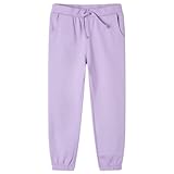Kinder Trainingshose Jogginghose Fitnesshose Sporthose Hose Mädchen Lila 128