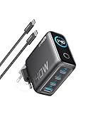 Anker 140W USB C Ladegerät, Laptop Ladegerät, 4-Port Multi-Geräte Schnellladeleistung, Fortschrittliches GaN Netzteil, Touch Control, Kompatibel mit MacBook, iPhone 17/16/15, Samsung, Pixel und mehr
