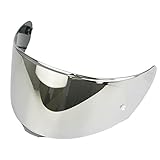 DXDRT Helm Visier Motorrad Helm Shields für FF353 FF328 FF390 FF800 FF397 Full Face Motorrad Helme Zubehör Moto Face Shield Windschutzscheibe Sonnenschutz Objektiv,Silber