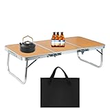 Nuytghr Klapptisch für Camping, tragbarer Campingtisch, zusammenklappbar, stabil, tragbar, leicht, für Wohnmobil, Ausflug, Strand, Auto, Hinterhof, Terrasse, Grillen, Picknick, Wandern, Reisen