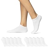 10 | 20 | 30 Paar Sneaker Socken Herren Damen Schwarz Weiß Grau Baumwolle 16900 (10x Weiß 35-38)