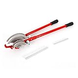 LANNADD 15mm/22mm Handbieger, Handbiegezange Profi Manuelle Rohr Biegezange, Rohrbiegegerät Biegemaschine Mit 2 Metalldruckwalzen für Kupferrohre Eisenrohre Aluminiumrohre Edelstahlrohre