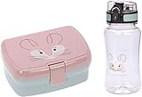 LÄSSIG Brotdose & Trinkflasche Set - Lunch Set mit Lunchbox und Trinkflasche (460 ml)/About Friends Chinchilla