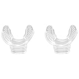 Giwnhvx 2 x Silikon-Mundstück für Tauchen, Atemregler, Schnorchel, Mundstück, Tauchausrüstung, antiallergisches Sicherheits-Silikon