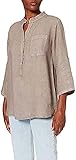 Bonateks, Tunika-Shirt Aus ReInem LeInen Mit Langen Taschen, Tunika, De-Grösse:40, Us-Grösse:L, Leichtes Taupe - Hergestellt In Italien