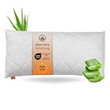 sleepling Aloe Vera Kopfkissen 40 x 80 cm, Hautfreundliches Kissen kühlend, 60 Grad waschbar, Made in EU, Ökotex