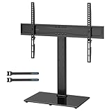 BONTEC TV Standfuss TV Ständer Standfuß für 26-65 Zoll LCD LED OLED Plasma Flach & Curved Fernseher bis zu 45KG, Höhenverstellbar & Stabil, Max.VESA 600x400