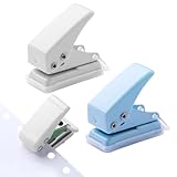 2 Stück Locher Klein,Tragbarer Mini Einzellocher,Tragbarer Mini Locher,Locher Einzelloch,Taschenlocher,für Büro,Schule und DIY Projekte,Locher für Ordner, Motivstanzer Kreis (Weiß Blau)