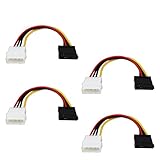 Bgfaquri Stromkabel Molex auf SATA 4-polig, Adapterkabel Molex auf SATA LP4 auf Anschluss für SSD HDD DVD-Player Upgrade PC Tower kompatibel mit alter Stromversorgung