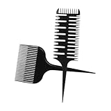 CALLARON 2 Teiliges Set Haarkamm Haarfärbekamm Scheitelkamm Salonkamm Stielkämme Für Damen Multifunktionales Styling Werkzeug Salon Friseurkamm Multifunktionskamm Kunststoff