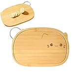 Schneidebrett aus Holz, Schneidebrett mit Griff, doppelseitiges Küchenbrett mit Saftk, für Brot, Fleisch, Kuchen, Sushi, Picknick, Grill, Camping, Zuhause