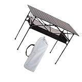 kesurpae 2 teiliger Campingtisch mit Tragetasche, stabile Struktur, Langer Tisch, zusätzlicher Stauraum, Tragetasche, Outdoor Klapptisch