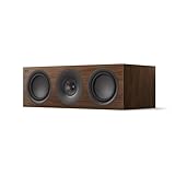 KEF Q6 Meta passiver Center- / LCR-HiFi-Lautsprecher, Nussbaum | Musik | TV & Heimkino | Gaming | Geschlossene 3-Wege-Box | 10 cm Uni-Q-Treiber mit MAT | Zwei 16,5 cm Tieftöner