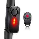 ZEXMTE Fahrrad Alarm 113dB mit Warnlicht Wireless Anti-Diebstahl Vibration Ebike Alarm Wasserdicht Sicherheit Radfahren E-Scooter Alarm mit Fernbedienung