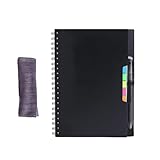 Löschbares Notizbuch mit Stift, wiederverwendbares intelligentes Notizbuch-Intelligentes wiederverwendbares Notizblock-Spiralnotizbuch | Intelligenter, wiederverwendbarer Planer und Notizblock, wass