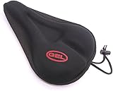 Maveek Gel-Fahrradsitzbezug – extra bequemer, weicher Gel-Fahrradsattelkissen, Fahrradpolsterbezug (schwarz)