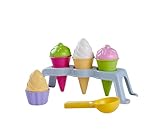 Simba Eisständer Spielset – 10 teiliges Sandspielzeug-Set inklusive Eiswaffeln, Becher, Eiskugeln & Portionierer, für Strand oder Sandkasten, geeignet für Mädchen & Jungen ab 3 Jahren
