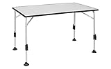 BERGER praktisch Ivalo 2 Campingtisch - Klapptisch höhenverstellbar 115x70cm Alu Campingtisch klappbar Camping Tisch Gartentisch klappbar - Falttisch Esstisch Balkon Klapptisch Garten Terrasse - grau