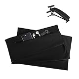 YZROHYI Fitness Handtuch mit Reißverschlusstaschen, Sporthandtuch Fitnessstudio 120x50 cm, Trainingshandtuch, Towel Gym Handtuch Herren Damen, Mikrofaser Handtücher Fitnessstudio - Schwarz