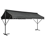 vidaXL Freistehende Markise 500x300 cm Anthrazit