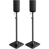 Perlegear Lautsprecherständer Paar, höhenverstellbar von 83,8 bis 106,7 cm, Ständer für kleine Lautsprecher, Boxenständer & Satellitenlautsprecher mit Kabelmanagement, 6 kg Tragkraft, PGSS12