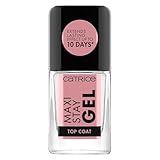 Catrice Maxi Stay Gel Top Coat, Unter- und Überlack, transparent, langanhaltend, glänzend, ohne Aceton, vegan, Mikroplastik Partikel frei (10,5ml)