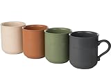 MAINmug – 4er Set Mehrweg-Tassen (300 ml) aus Recyclingkunststoff – Spülmaschinenfest, bruchsicher – Für Alltag Outdoor & Kinder