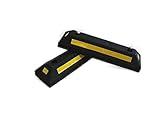 2 x SBS Radstopper 55 x 15 x 10 cm/Parkplatzbegrenzung / Einparkhilfe/Reflektoren
