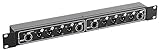 Pronomic NetCore SR-3M Multicore-Rackbox M/M Dual - Rackeinheit mit 2x 4 XLR-Buchsen (male) und 4x RJ45 Buchse - zur Übertragung analoger oder digitaler Signale über Netzwerkkabel