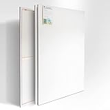 M MERCEO 2 Stück Leinwand zum Bemalen - 80 cm x 120 cm - Leinwand Set für Malerei - leere Leinwandpaneele für Künstler - Leinen-Rahmen 100% Baumwolle 280 g/m² 2-fach weiß grundiert Duo