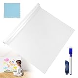VINTORKY Whiteboard aufkleber Abwaschbare Wiederverwendbare Tafelfolie aus Selbstklebend Statisch Haftend für Büro Klassenzimmer Kinderzimmer Beschreibbar und Leicht zu Entfernen