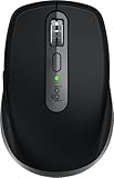 Logitech MX Anywhere 3S for Mac, kompakte kabellose Bluetooth-Maus, 8K-DPI-Abtastung auf jeder Fläche, leise Klicks, USB C, kabellose Maus für MacBook Pro, MacBook Air, iMac, iPad - Space Grey