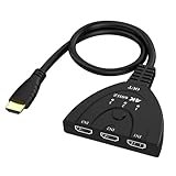2 stücke 4K 60Hz 3D Mini 3 Port HDMI-kompatibel Switcher Switch Splitter 3 in 1 Out Port Hub Kabel for DVD HDTV