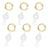 AGOTD 6x 20er Micro LED Lichterketten, 2M Silberdraht Mini Lichterkette Batteriebetrieben, Dekolichter für Party, Hochzeit, Weihnachten, Garten & Innenbereich (Warmweiß)