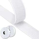 Trusiel Klettband Selbstklebend Extra Stark 8M, Klettverschluss Doppelseitig Klebende Selbstklebendes Klebepad Flauschband und Hakenband 20mm Breit (Weiß)