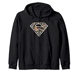 DC Comics Superman Shield Kapuzenpullover, Orange, Camouflage, Weiß, Grün, 85 x 1