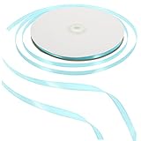 ARTIBETTER Geschenkverpackungsband Dekorationen künstlich rotes Satinband mit weißes Band zum Einwickeln Rosa seidenband ribbon geschenkeband basteln haarband Hochzeitsband Polyester Sky-blue