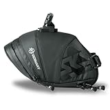 SKS GERMANY EXPLORER CLICK 1800 Fahrradtasche, Fahrradzubehör (Satteltasche aus gummiertem, wasserabweisendem Gewebe, laminierte Reißverschlüsse mit ergonomischem Easy-Zip, Volumen: 1,8 l), schwarz