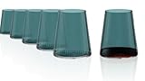 Stölzle Lausitz Gläser Symphony 400 ml Blaugrün I Trinkgläser 6er Set I Gläser-Set spülmaschinenfest I hohe Stoßfestigkeit I Universalgläser als Wassergläser & Saftgläser & Longdrinkgläser
