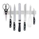 cocovibes Messerleiste magnetisch ohne Bohren 40 cm, Edelstahl, zum Kleben, extra starke Magnet Messerleiste für Messer, Küchenutensilien, Werkzeug, Schlüssel