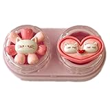 Hübsches Objektiv-Etui und Saugnapfapplikator für weiche Linsen, Entfernungswerkzeug, Pink Love