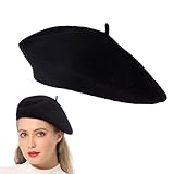 Barett, Baskenmütze Aus Wolle,Militär-Barett Für Herren Und Damen,Retro Beret Schiebermütze,Klassische Französischen Barett Warm Beret Mütze Für Eleganten,Unisex,Weich,Warm,Outdoor,Vintage,Künstler