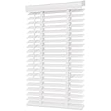 Sekey Jalousie Holzjalousie 50mm Holz jalousien Jalousette Echtholz Anpassbare Jalousie 80x160cm Weiß