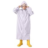 2025 – Kinder-Regenmantel mit Schultasche und Kapuze, Jungen und Mädchen, Studenten, Kinder, einfarbig, langer Regenmantel, Regenmantel, Jungen, 10 Jahre, violett, 6-8 Jahre