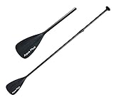 Aqua Plus 3-teiliges Paddel für SUP Stand Up Paddle Board (Schwarz, 65-82 Zoll)