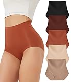 Bobelle Wear Unterhosen Damen Seamless Slips Damen, Nahtlose Unterwäsche Hohe Taille Bequeme Stretch Ohne Naht Panties 5er Pack, Multicolor02, XL