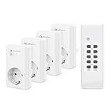 sonero S-RCS204 S Funksteckdose, 1100 W, 220 V, weiß, 4 Stück (1er Pack)